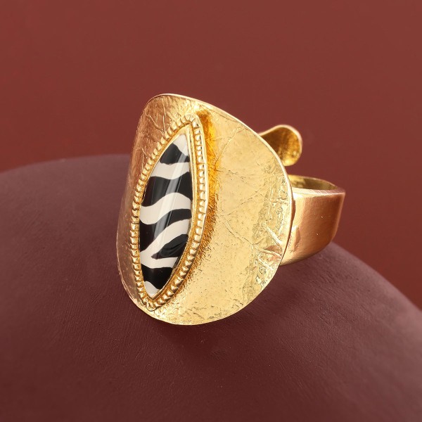 TARATATA bijoux Bague Zebra.