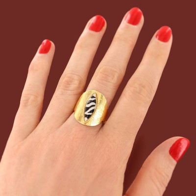 TARATATA bijoux Bague Zebra.