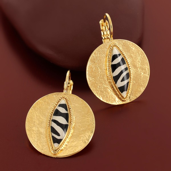 TARATATA bijoux Boucles d’oreilles Dormeuses Zebra.