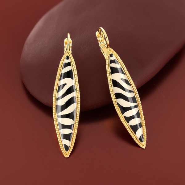 TARATATA bijoux Boucles d’oreilles Dormeuses Zebra.