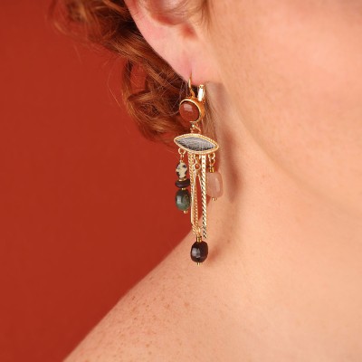 TARATATA bijoux Boucles d’oreilles Dormeuses Zebra. TARATATA bijoux Boucles d’oreilles Dormeuses Zebra.