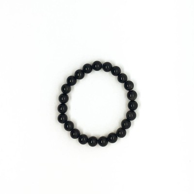 Bracelet Obsidienne Argentée 8 mm Bracelet Obsidienne Argentée 8 mm