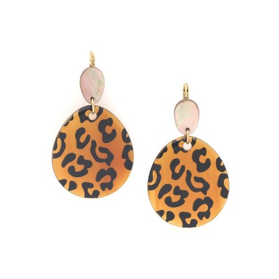 NATURE bijoux Boucles d’oreilles Dormeuses Jaguar.