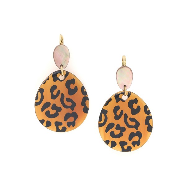 NATURE bijoux Boucles d’oreilles Dormeuses Jaguar.