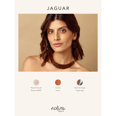 NATURE bijoux Boucles d’oreilles Dormeuses Jaguar.