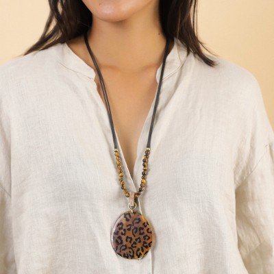 NATURE bijoux Collier Sautoir Jaguar.