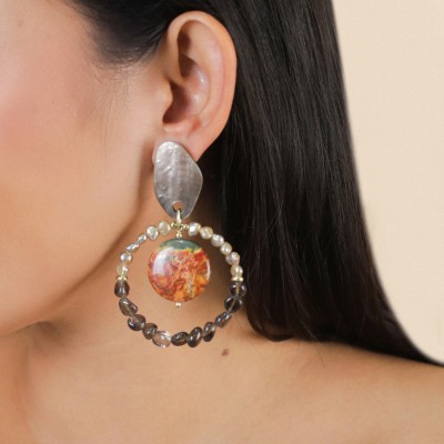 NATURE bijoux Boucles d'oreilles Poussoirs L’Ile Rousse. NATURE bijoux Boucles d'oreilles Poussoirs L’Ile Rousse.