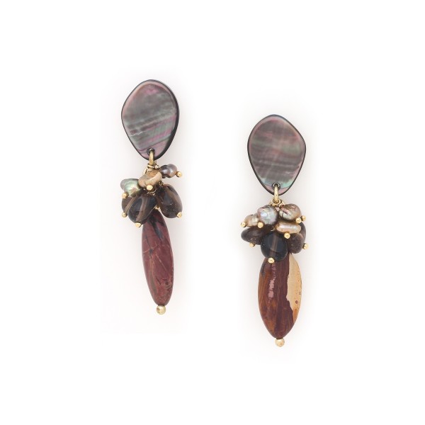 NATURE bijoux Boucles d'oreilles Poussoirs L’Ile Rousse.
