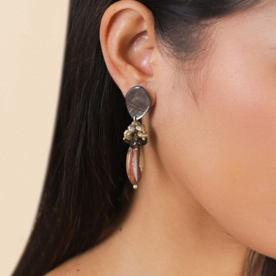 NATURE bijoux Boucles d'oreilles Poussoirs L’Ile Rousse.