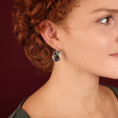 TARATATA bijoux Boucles d’oreilles Dormeuses Tabby. TARATATA bijoux Boucles d’oreilles Dormeuses Tabby.