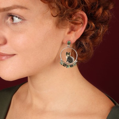 TARATATA bijoux Boucles d'oreilles Puces Tabby.