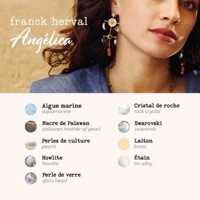 FRANCK HERVAL Boucles d’oreilles Dormeuses Angélique. FRANCK HERVAL Boucles d’oreilles Dormeuses Angélique.