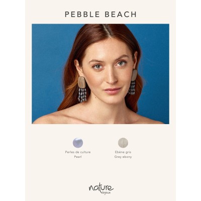 NATURE bijoux Boucles d'oreilles Poussoirs Pebble Beach.