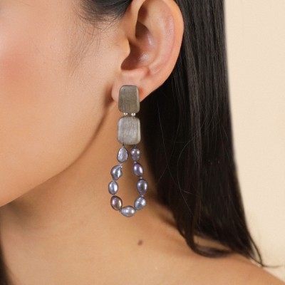 NATURE bijoux Boucles d'oreilles Poussoirs Pebble Beach. NATURE bijoux Boucles d'oreilles Poussoirs Pebble Beach.