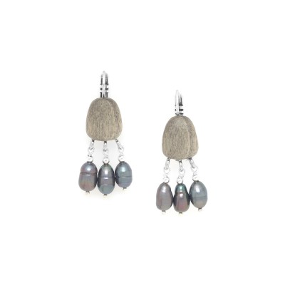 NATURE bijoux Boucles d’oreilles Dormeuses Pebble Beach. NATURE bijoux Boucles d’oreilles Dormeuses Pebble Beach.