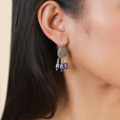 NATURE bijoux Boucles d’oreilles Dormeuses Pebble Beach. NATURE bijoux Boucles d’oreilles Dormeuses Pebble Beach.