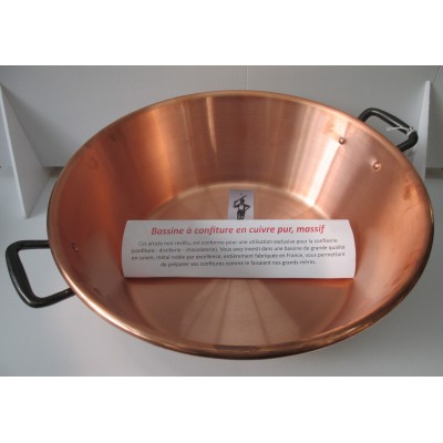 Bassine à confiture en Cuivre 38 cm Bassine à confiture en Cuivre 38 cm