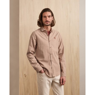 FAGUO - Chemise rayée Iraty - Ecru/beige