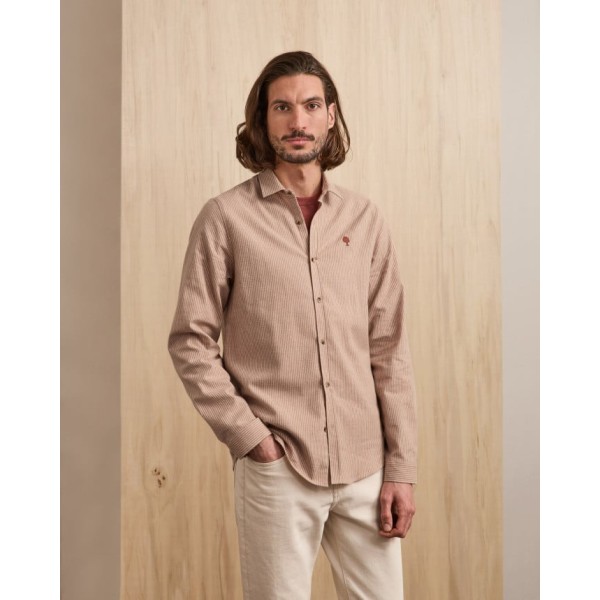 FAGUO - Chemise rayée Iraty - Ecru/beige
