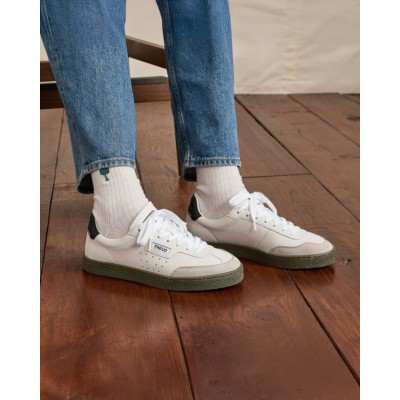 FAGUO - Baskets Lumbo Leather - Ecru/noir