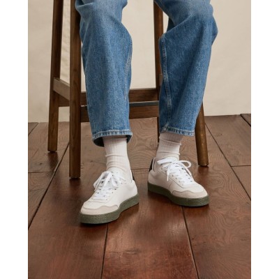 FAGUO - Baskets Lumbo Leather - Ecru/noir