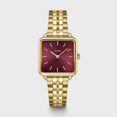 Cluse Montre Femme Tetragone Dark Cherry. Cluse Montre Femme Tetragone Dark Cherry.