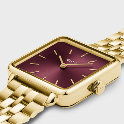 Cluse Montre Femme Tetragone Dark Cherry. Cluse Montre Femme Tetragone Dark Cherry.