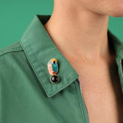 TARATATA bijoux Broche Abstract.