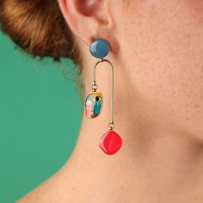 TARATATA bijoux Boucles d'oreilles Abstract.