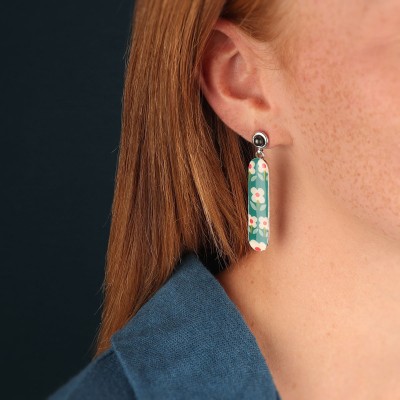 TARATATA bijoux Boucles d'oreilles Tweed.