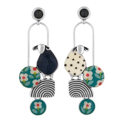 TARATATA bijoux Boucles d'oreilles Tweed. TARATATA bijoux Boucles d'oreilles Tweed.