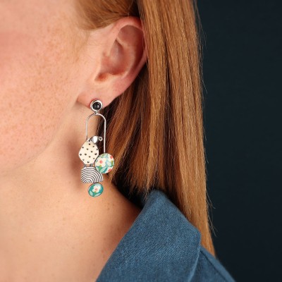 TARATATA bijoux Boucles d'oreilles Tweed. TARATATA bijoux Boucles d'oreilles Tweed.