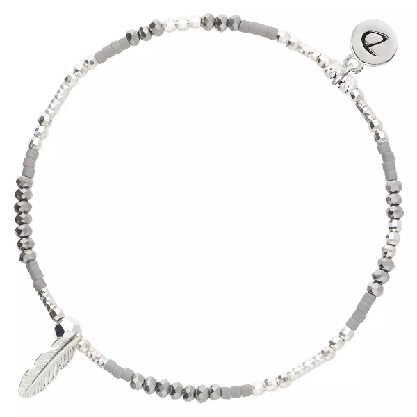 DORIANE Bijoux Bracelet Elastique Plume Merida.