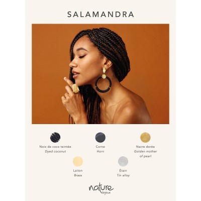 NATURE bijoux Boucles d'oreilles Salamandra.