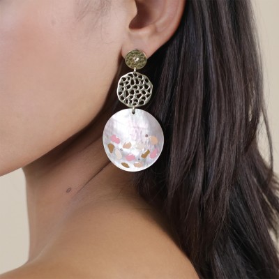 FRANCK HERVAL Boucles d’oreilles Fauve.