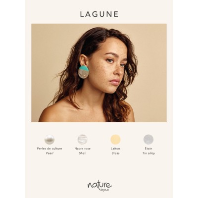 NATURE bijoux Boucles d'oreilles Lagune.