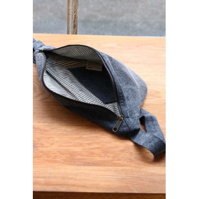 HINDBAG - Sac banane Sasha - Denim Gris