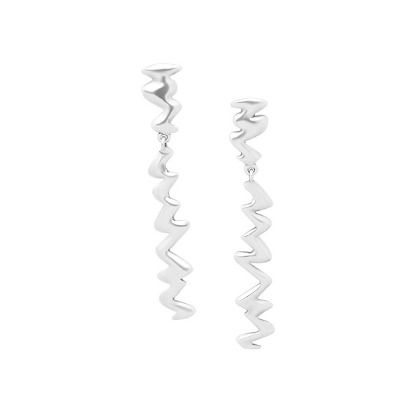 Boucles d'oreilles Longues Argentées.