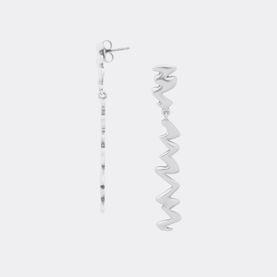 Boucles d'oreilles Longues Argentées. Boucles d'oreilles Longues Argentées.