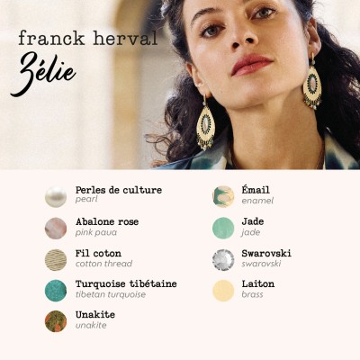 FRANCK HERVAL Boucles d’oreilles Dormeuses Zélie. FRANCK HERVAL Boucles d’oreilles Dormeuses Zélie.