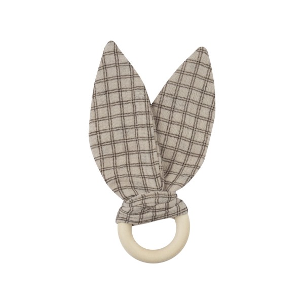 WOOLY ORGANIC - Oreilles en mousseline - Gray carreaux