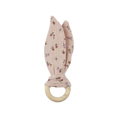 WOOLY ORGANIC - Oreilles en mousseline - Pink flowers WOOLY ORGANIC - Oreilles en mousseline - Pink flowers