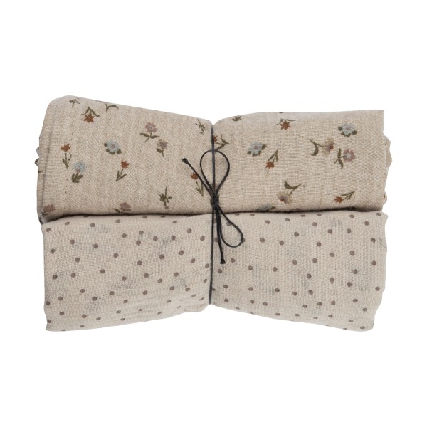 WOOLY ORGANIC - Lot 2 langes en mousseline - Gray
