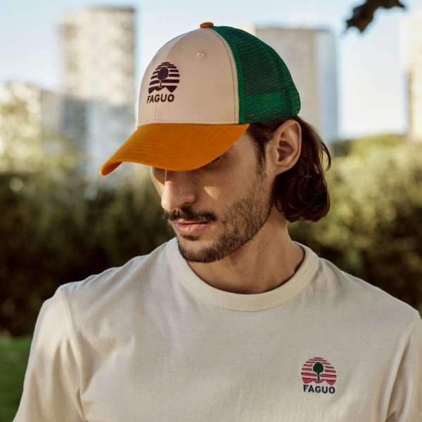 FAGUO - Casquette Trucker Cap - Orange & Vert