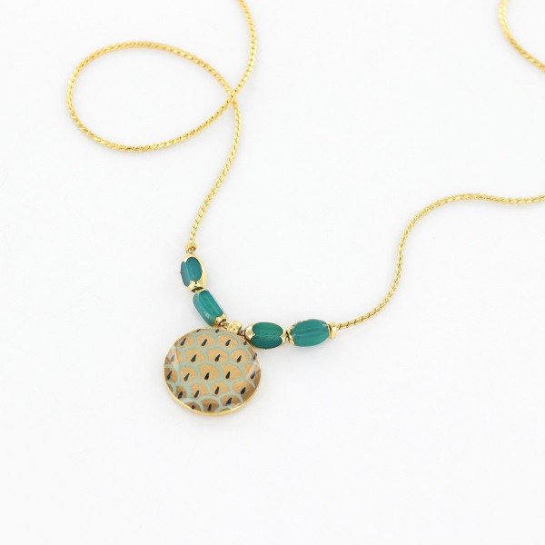 TARATATA bijoux Collier Fuchsia.