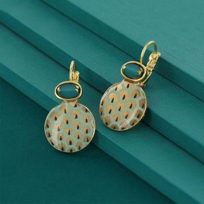 TARATATA bijoux Dormeuses Fuchsia.