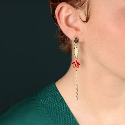 TARATATA bijoux Boucles d'oreilles Fuchsia.