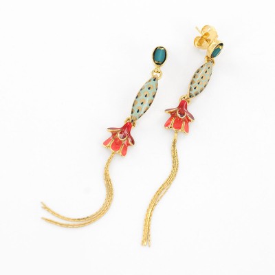 TARATATA bijoux Boucles d'oreilles Fuchsia.