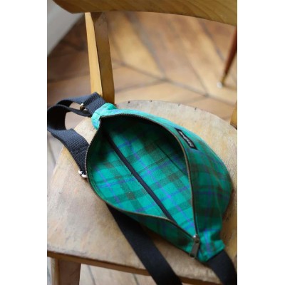 HINDBAG - Sac banane Olivia - Tartan Vert HINDBAG - Sac banane Olivia - Tartan Vert