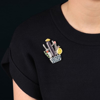 TARATATA bijoux Broche Cactus. TARATATA bijoux Broche Cactus.